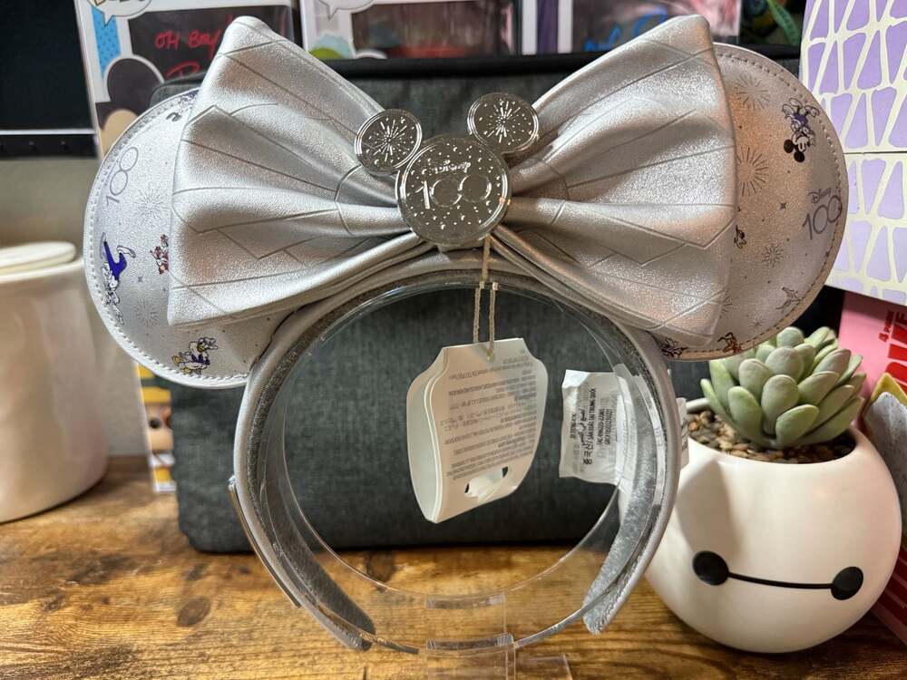 Disney Parks 100th Anniversary Platinum Mickey & Friends Ear Headband
